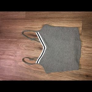 grey crop top